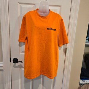 MISBHV Men's Orange Hard Core Tee Size Large
